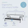 R-Go Tools Dokumentu turētājs R-Go Flex Read, ergonomisks, ar mīkstu putu plaukstas balstu, caurspīdīgs akrils