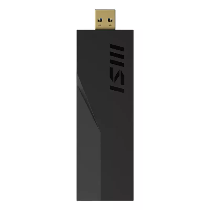 USB Stick MSI BE6500 WiFi7 USB 3.2 Gen 1 Dongle Melns
