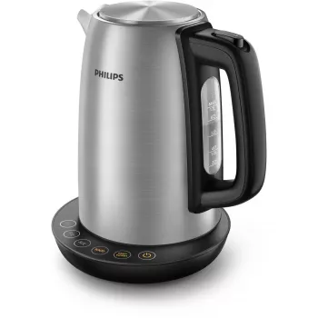 Elektriskā tējkanna Philips HD9359/90 1,7 L, 2200 W, nerūsējošā tērauda korpuss, melna metāliska