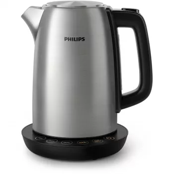 Elektriskā tējkanna Philips HD9359/90 1,7 L, 2200 W, nerūsējošā tērauda korpuss, melna metāliska