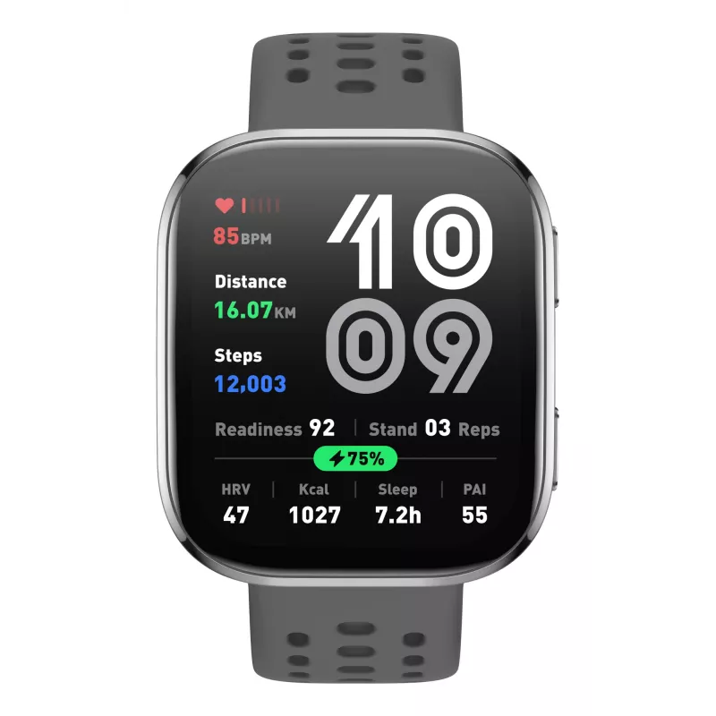 Amazfit Bip 6 Charcoal, 5 cm (1,97 collas), AMOLED, skārienjūtīgs, 512 GB, GPS, 27,9 g