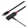USB 3.0 aktīvais pagarinātāja kabelis plāns Lindy 15m Type-C 5000 Mbit/s