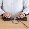 R-Go Tools ergonomiskā tastatūra R-Go Split Break v2 ar pārtraukumu programmatūru, ergonomiska dalīta tastatūra, QWERTY (UK), vadu savienojums, melna