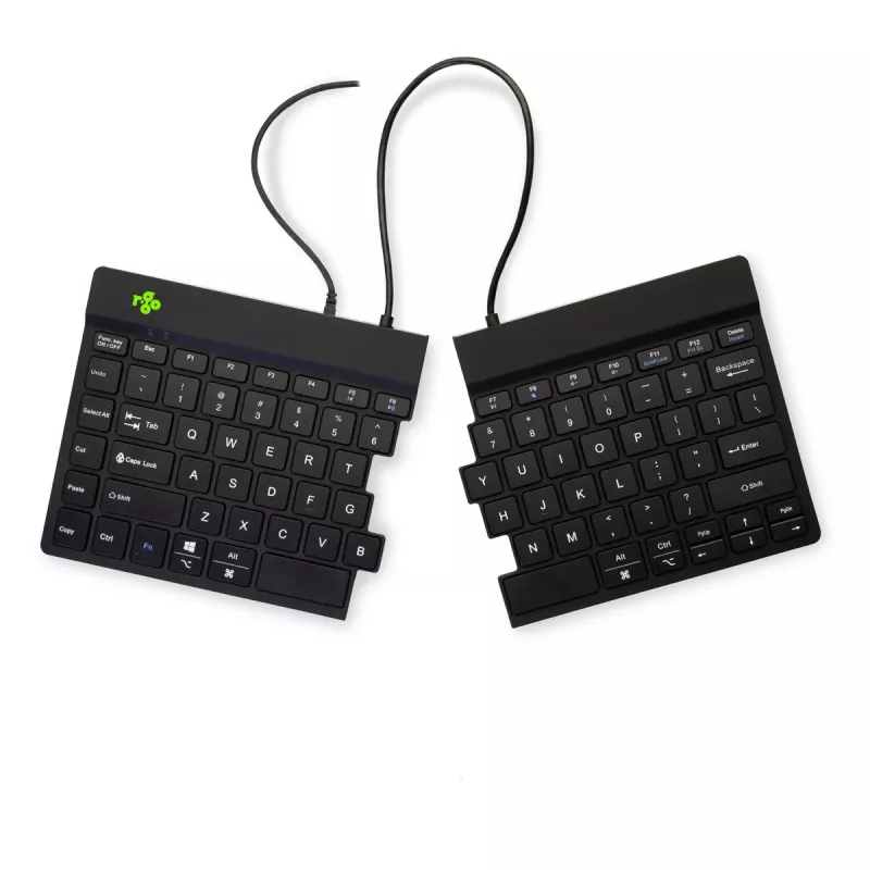 R-Go Tools Ergonomic tastatūra R-Go Split Break v2 with break software, ergonomic split tastatūra, QWERTY (US), Wired, Melns