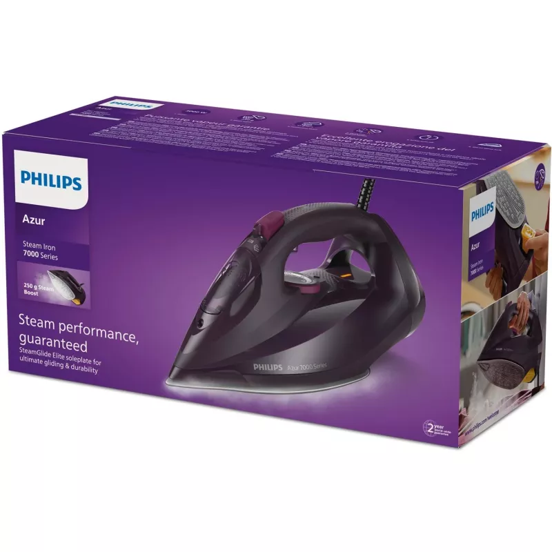 Philips 7000 sērija DST7061/30 gludeklis Tvaika gludeklis SteamGlide Elite zole 3000 W Violeta