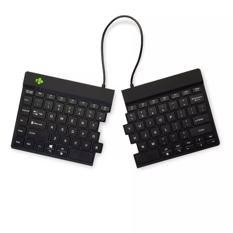 R-Go Tools Ergonomic tastatūra R-Go Split Break ar pārtraukumu programmatūru, ergonomiska dalīta klaviatūra, QWERTY (US), Bluetooth, melna