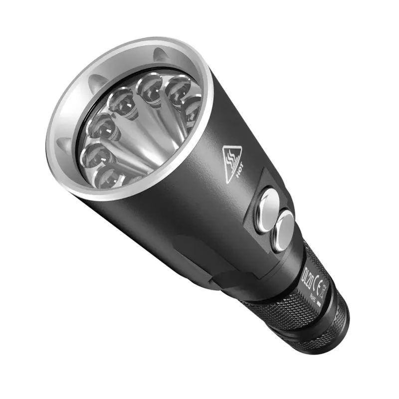 Rokas lukturītis Nitecore DL20 LED 1000 lm, 9 h akumulatora darbības laiks, melns, 135,5 g
