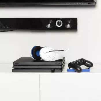 HyperX Cloud Stinger Core - bezvadu spēļu austiņas (balts-zils) - PS5-PS4