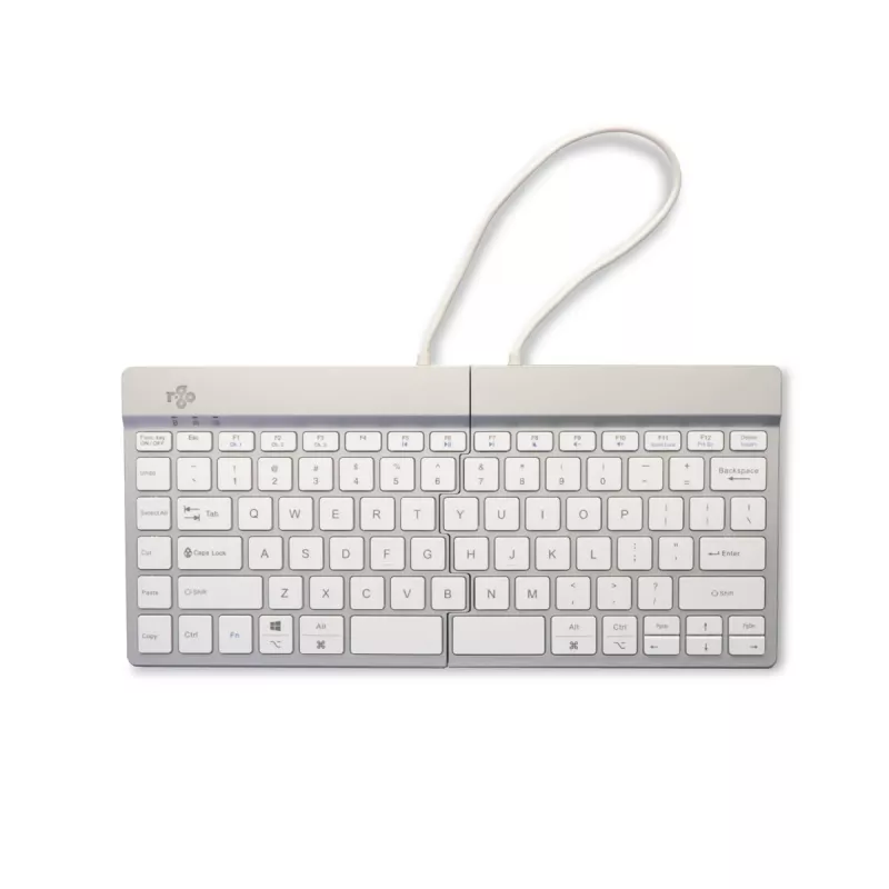 R-Go Tools ergonomiska tastatūra R-Go Split Break ar pārtraukumu programmatūru, ergonomiska dalīta tastatūra, QWERTY (US), Bluetooth, balta