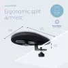 R-Go Tools roku balsts R-Go split, ergonomisks roku balsts divās daļās, regulējams, simetrisks, ar mīksto putu, melns