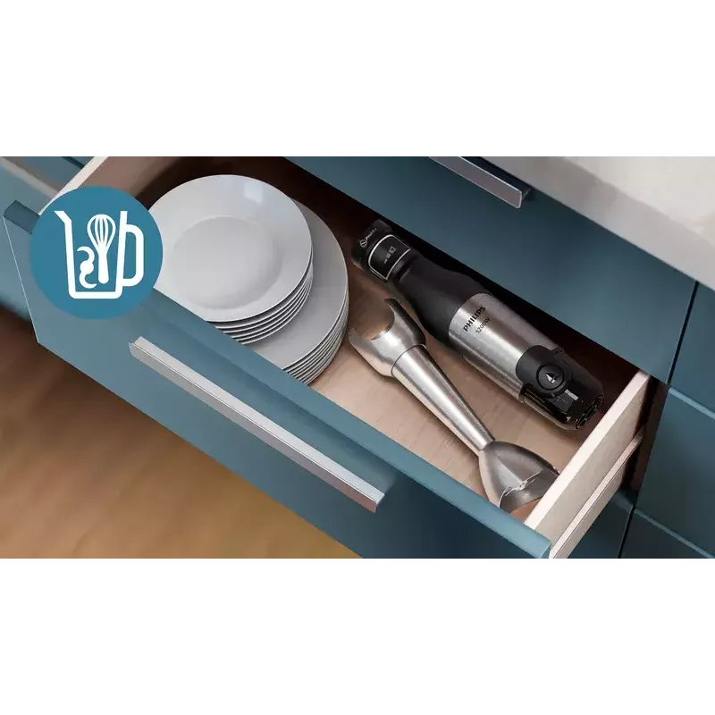 Iegremdējamais blenderis Philips HR2685/00 1200 W, 1,7 L bļoda, 2 ātrumi, ProMix, melns