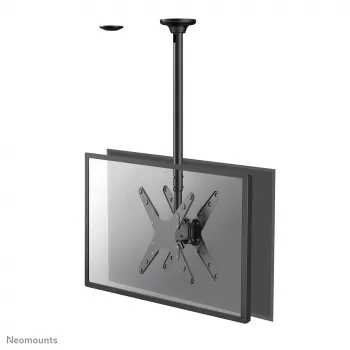 Neomounts FPMA-C340DMelns dubultais monitora/TV kronšteins pie griestiem 32-75 collas - h 106-156 cm
