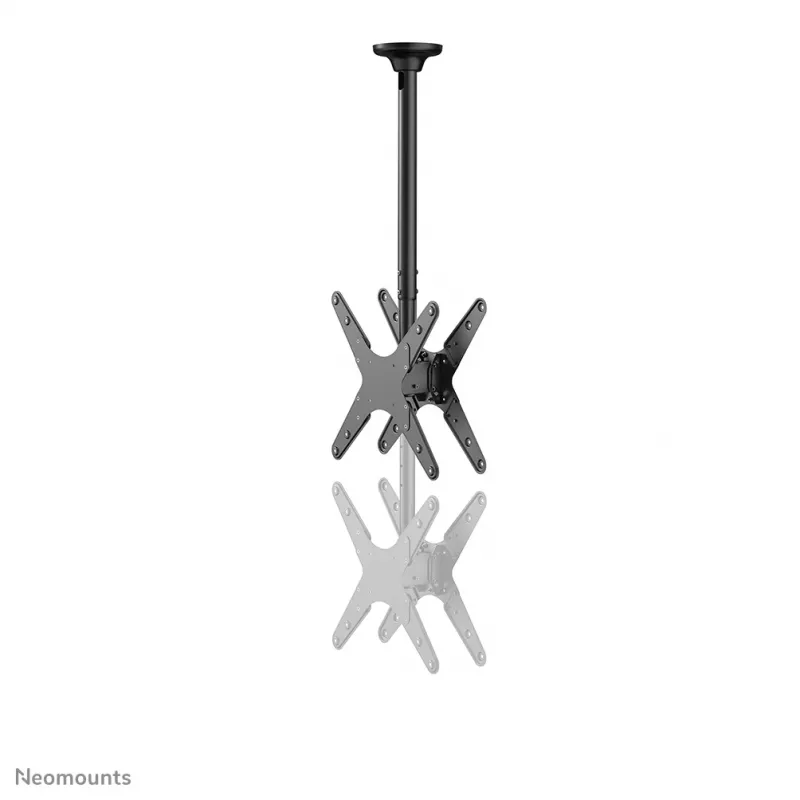 Neomounts FPMA-C340DMelns dubultais monitora/TV kronšteins pie griestiem 32-75 collas - h 106-156 cm