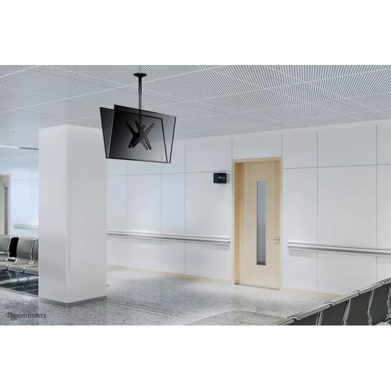 Neomounts FPMA-C340DMelns dubultais monitora/TV kronšteins pie griestiem 32-75 collas - h 106-156 cm