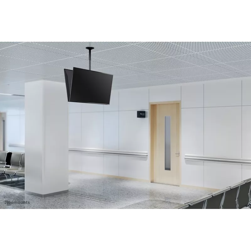 Neomounts FPMA-C340DMelns dubultais monitora/TV kronšteins pie griestiem 32-75 collas - h 106-156 cm