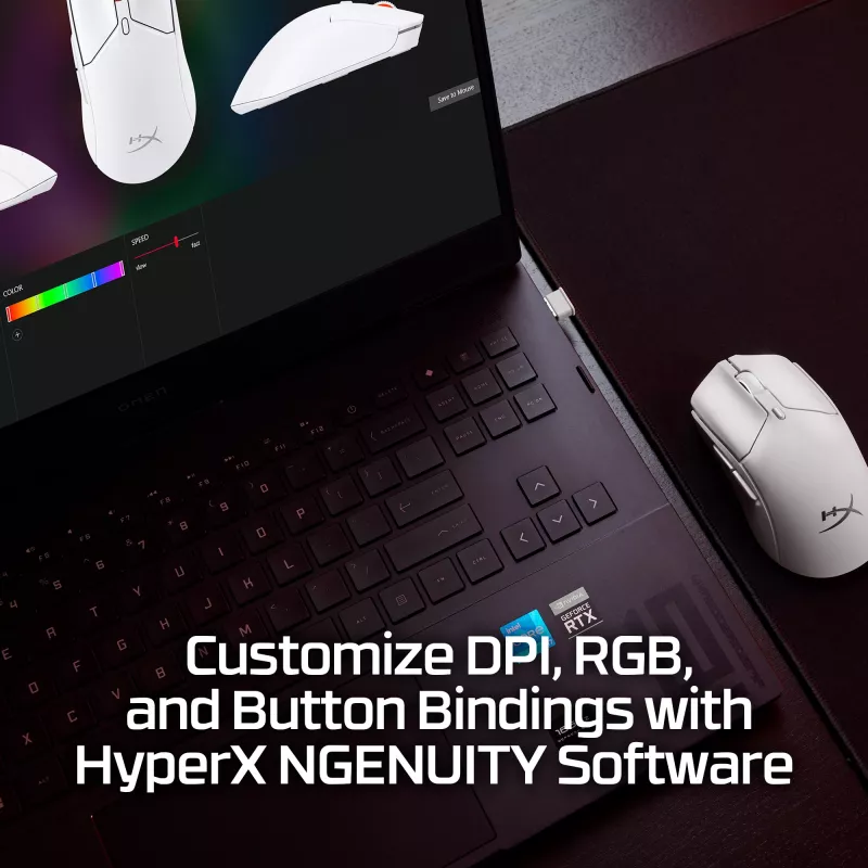 HyperX Pulsefire Haste 2 Mini - bezvadu spēļu pele (balta)