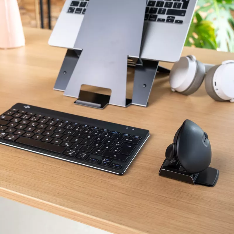 R-Go Tools Ergonomiskā pele R-Go Twister, ar pārtraukumu programmatūru, piemērota abām rokām pele abām rokām, salokāma, Bluetooth un vada