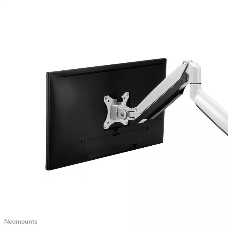 Neomounts NM-D750balta Monitora rokas statīvs 10-32 collu - gāzes atsperes, Skava/caurums, 9 kg, 25.4 cm (10 collu), 81.3 cm (32 collu), 100 x 100 mm, Balts