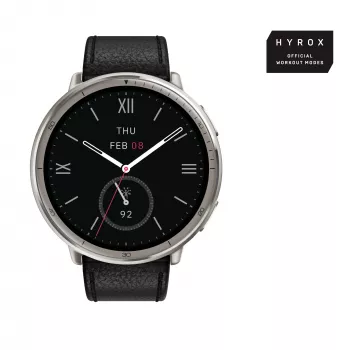Amazfit Active 2 Premium 44 mm viedpulkstenis, melna āda (W2433EU1N)