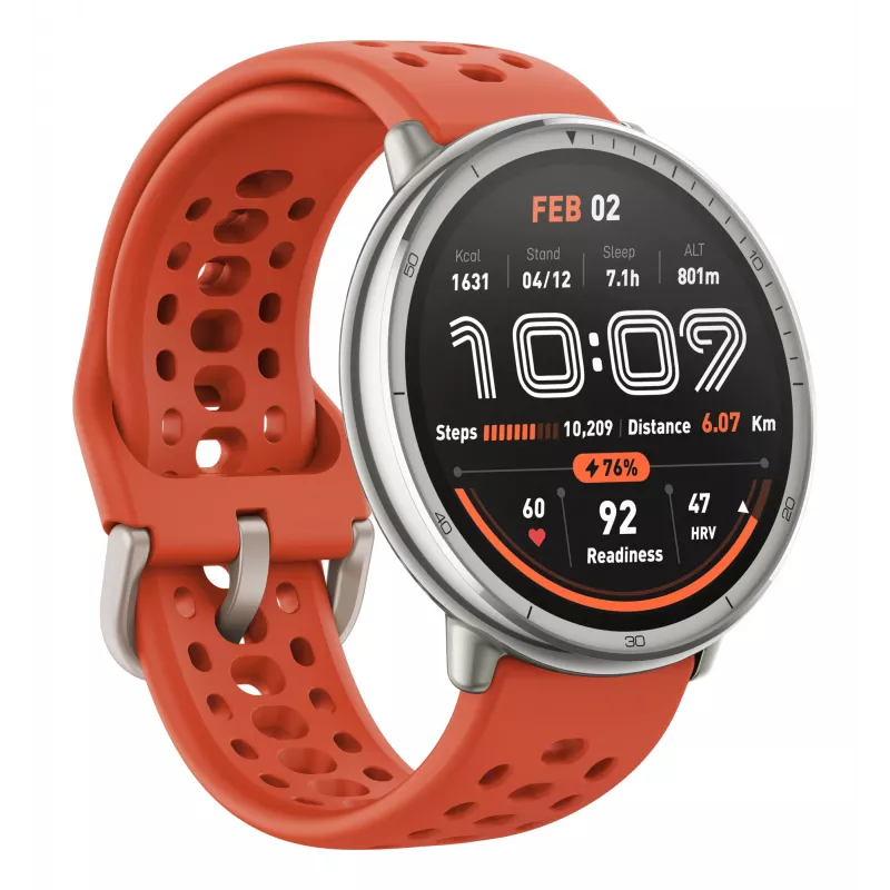 Amazfit Active 2 Premium 44 mm viedpulkstenis, melna āda (W2433EU1N)