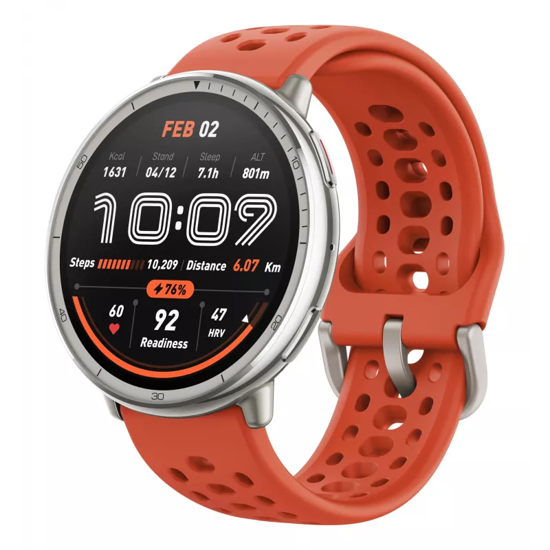 Amazfit Active 2 Premium 44 mm viedpulkstenis, melna āda (W2433EU1N)