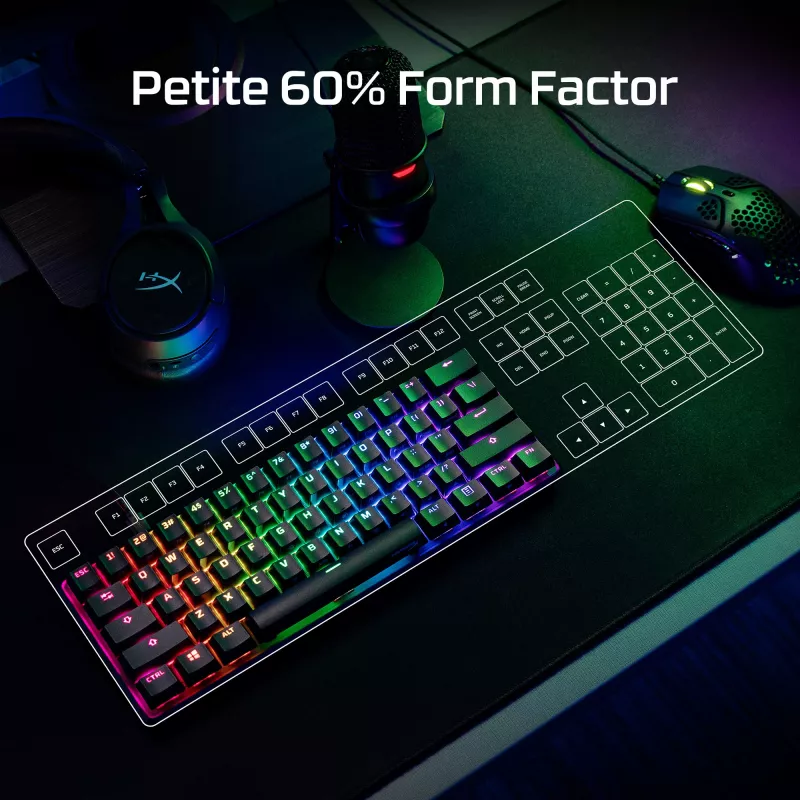 HyperX Alloy Origins 60 - mehāniskā spēļu tastatūra - HX Red (US izkārtojums)
