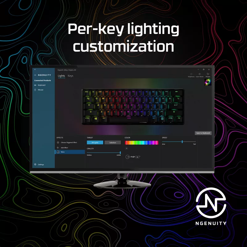 HyperX Alloy Origins 60 - mehāniskā spēļu tastatūra - HX Red (US izkārtojums)