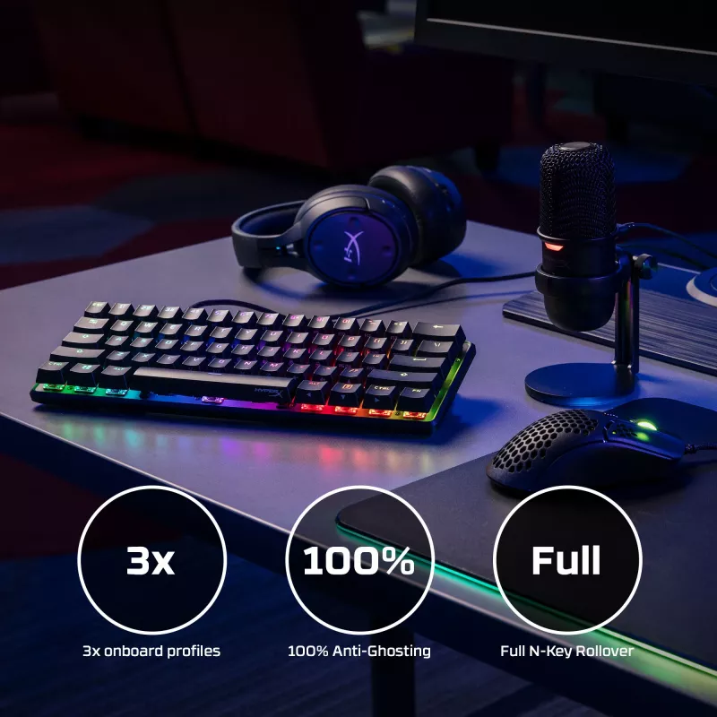 HyperX Alloy Origins 60 - mehāniskā spēļu tastatūra - HX Red (US izkārtojums)