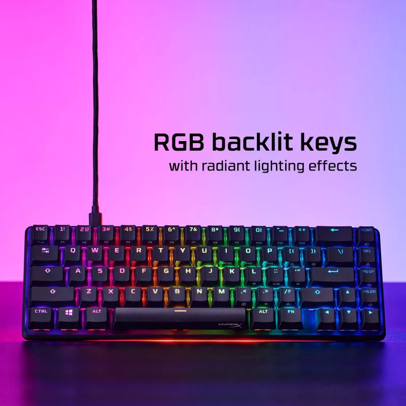 HyperX Alloy Origins 65 - mehāniskā spēļu tastatūra - HX Red (US izkārtojums)