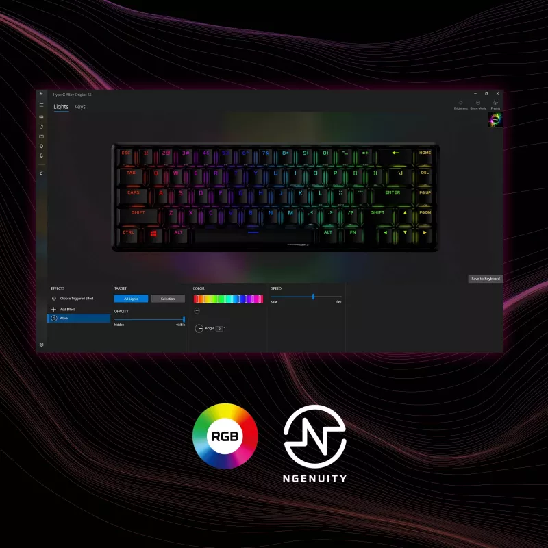 HyperX Alloy Origins 65 - mehāniskā spēļu tastatūra - HX Red (US izkārtojums)