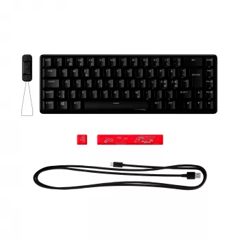 HyperX Alloy Origins 65 mehāniskā spēļu tastatūra HX Red vadu RGB