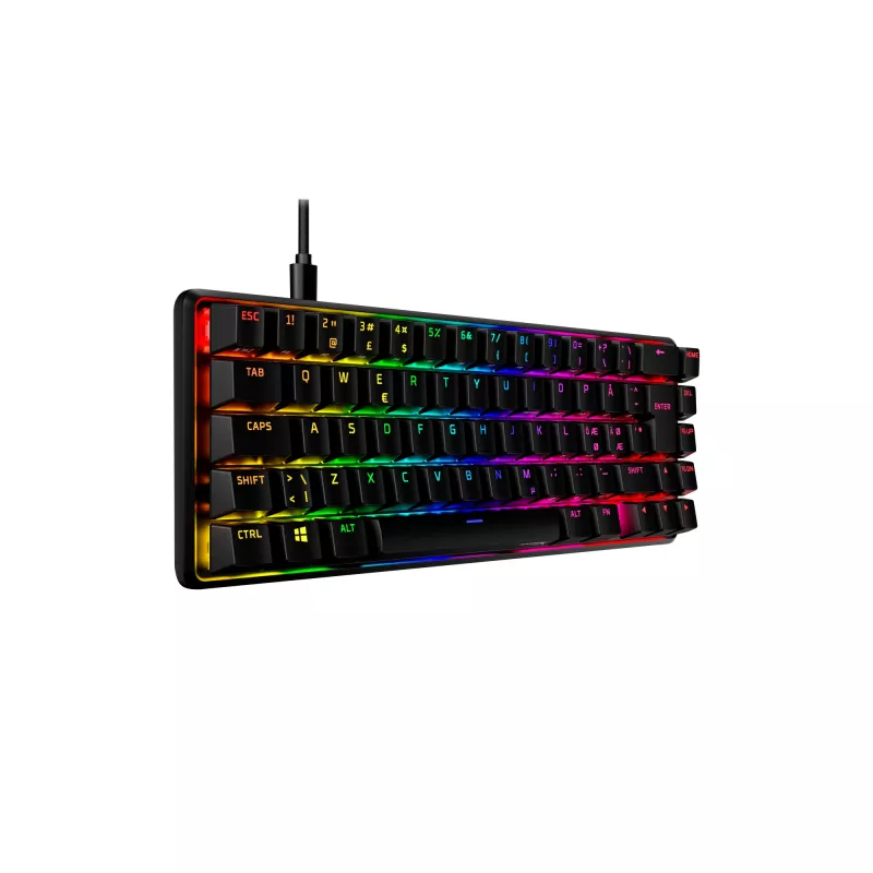 HyperX Alloy Origins 65 mehāniskā spēļu tastatūra HX Red vadu RGB