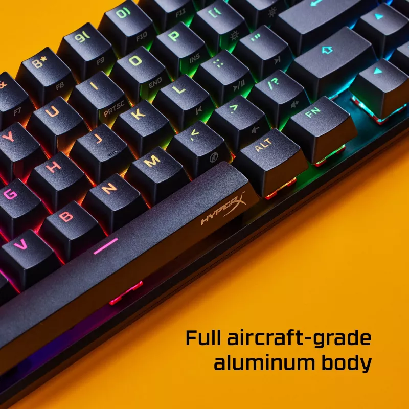 HyperX Alloy Origins 65 mehāniskā spēļu tastatūra HX Red vadu RGB