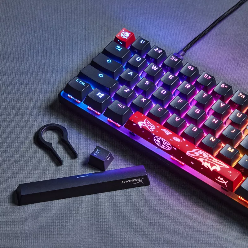 HyperX Alloy Origins 65 mehāniskā spēļu tastatūra HX Red vadu RGB