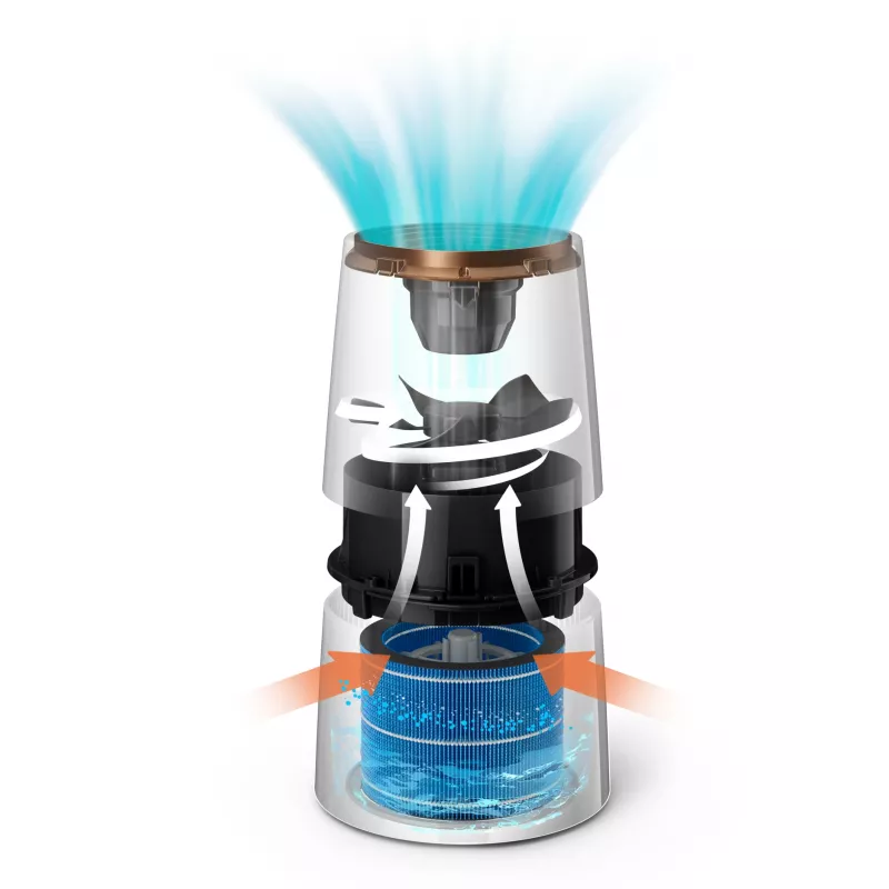 Philips 3000 sērija HU3918/10 mitrinātājs Impeller 3 L Melns 25 W