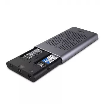 Lindy USB 3.2 Gen 2x2 Dual M.2 NVMe SSD korpuss ar klonēšanas funkciju