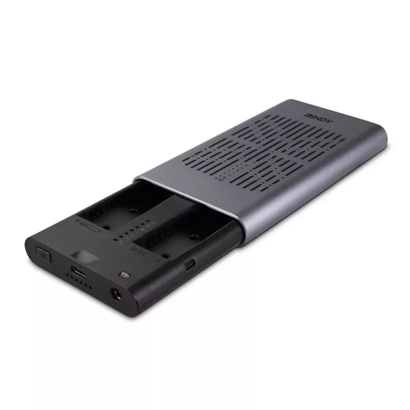 Lindy USB 3.2 Gen 2x2 Dual M.2 NVMe SSD korpuss ar klonēšanas funkciju