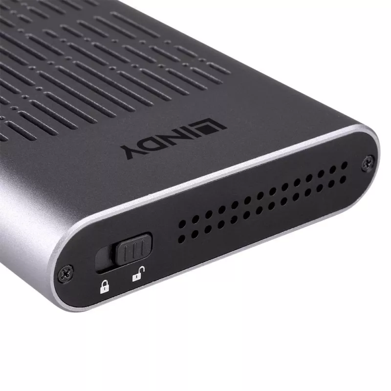 Lindy USB 3.2 Gen 2x2 Dual M.2 NVMe SSD korpuss ar klonēšanas funkciju