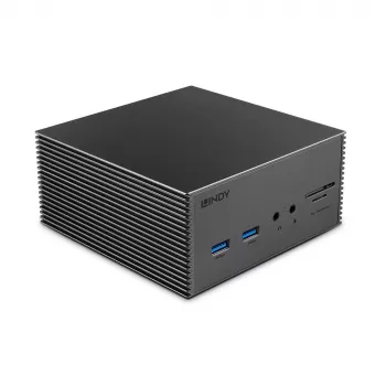 Lindy DST-Pro 101, USB-C klēpjdatora dokstacija ar 4K atbalstu un 100 W barošanas avotu