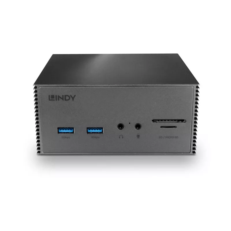 Lindy DST-Pro 101, USB-C klēpjdatora dokstacija ar 4K atbalstu un 100 W barošanas avotu