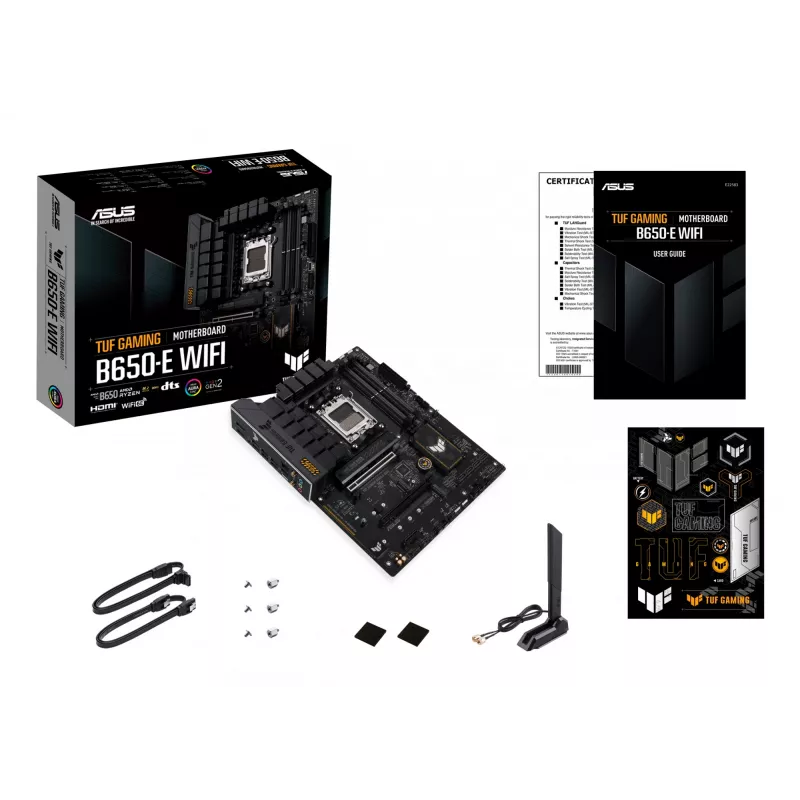 Mātesplate ASUS TUF GAMING B650-E WIFI ATX Socket AM5 DDR5 4x DIMM 192GB Wi‑Fi 6E Bluetooth 5.3 3x M.2 2.5Gb LAN