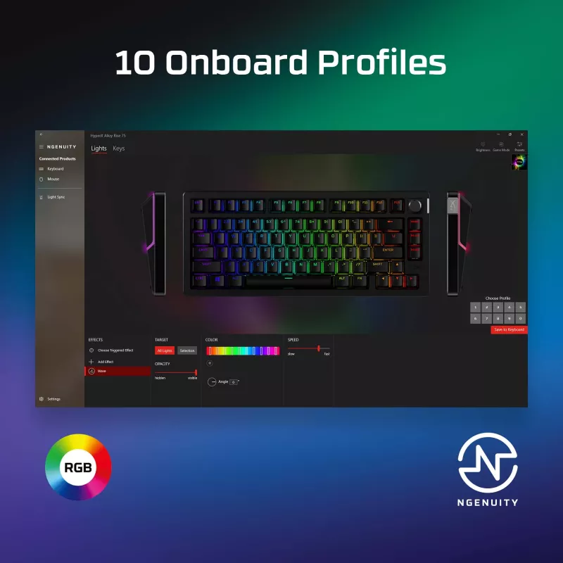 HyperX Alloy Rise 75 - spēļu tastatūras