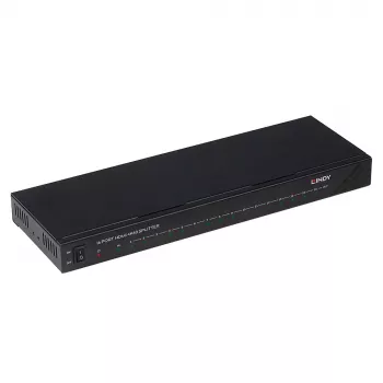 Lindy 16 portu HDMI 4K60 sadalītājs 16x HDMI 3840x2160 melns