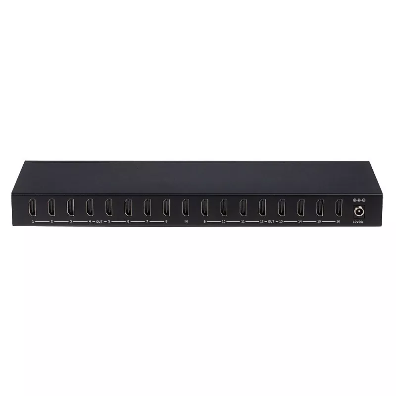 Lindy 16 portu HDMI 4K60 sadalītājs 16x HDMI 3840x2160 melns