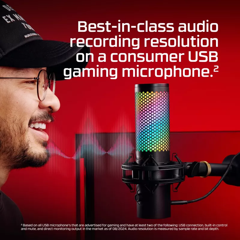 HyperX QuadCast 2 S - USB mikrofons (melns)