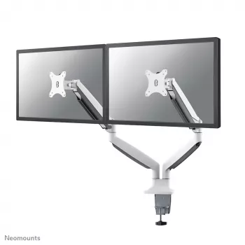 Neomounts NM-D750Dbalta Monitora statīvs 10-32 collas - gāzes atspere, Stiprinājums ar skavu/cauruļspraudni, 9 kg, 25.4 cm (10 collas), 81.3 cm (32 collas), 100 x 100 mm, Balts
