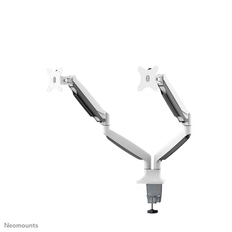 Neomounts NM-D750Dbalta Monitora statīvs 10-32 collas - gāzes atspere, Stiprinājums ar skavu/cauruļspraudni, 9 kg, 25.4 cm (10 collas), 81.3 cm (32 collas), 100 x 100 mm, Balts