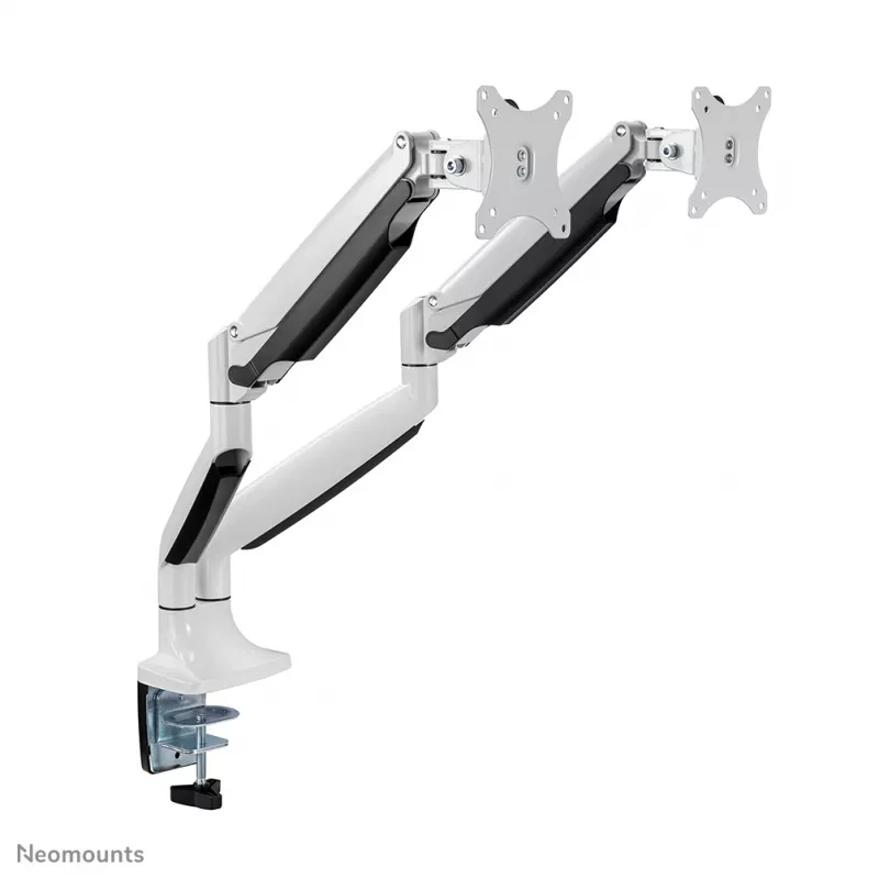 Neomounts NM-D750Dbalta Monitora statīvs 10-32 collas - gāzes atspere, Stiprinājums ar skavu/cauruļspraudni, 9 kg, 25.4 cm (10 collas), 81.3 cm (32 collas), 100 x 100 mm, Balts