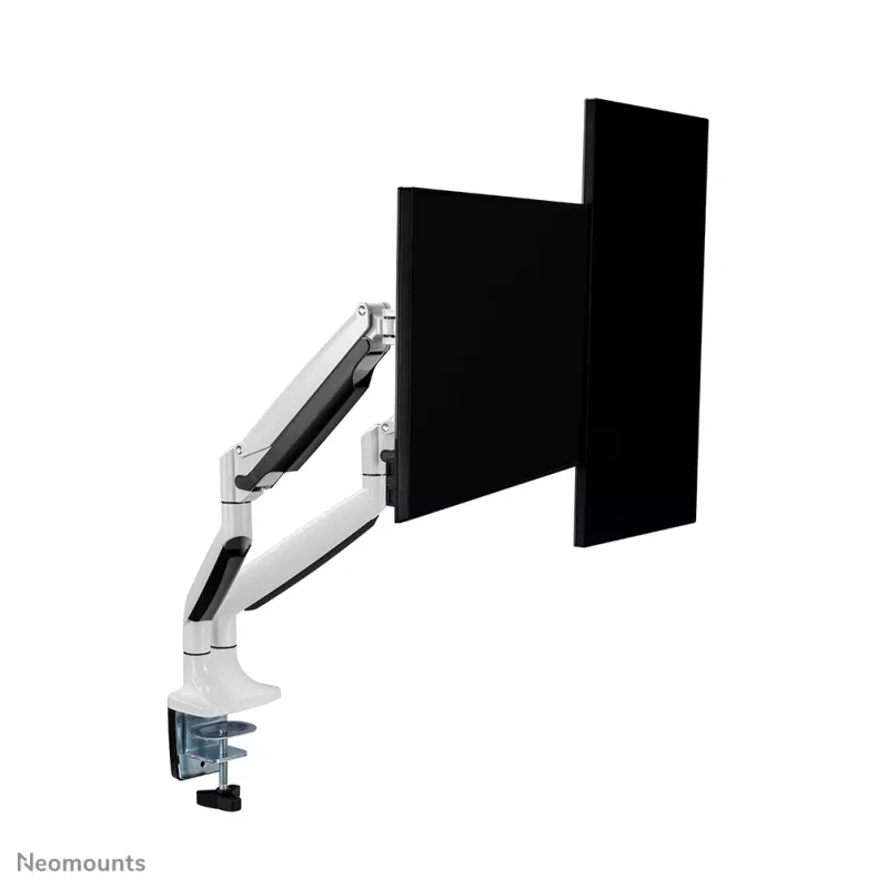 Neomounts NM-D750Dbalta Monitora statīvs 10-32 collas - gāzes atspere, Stiprinājums ar skavu/cauruļspraudni, 9 kg, 25.4 cm (10 collas), 81.3 cm (32 collas), 100 x 100 mm, Balts
