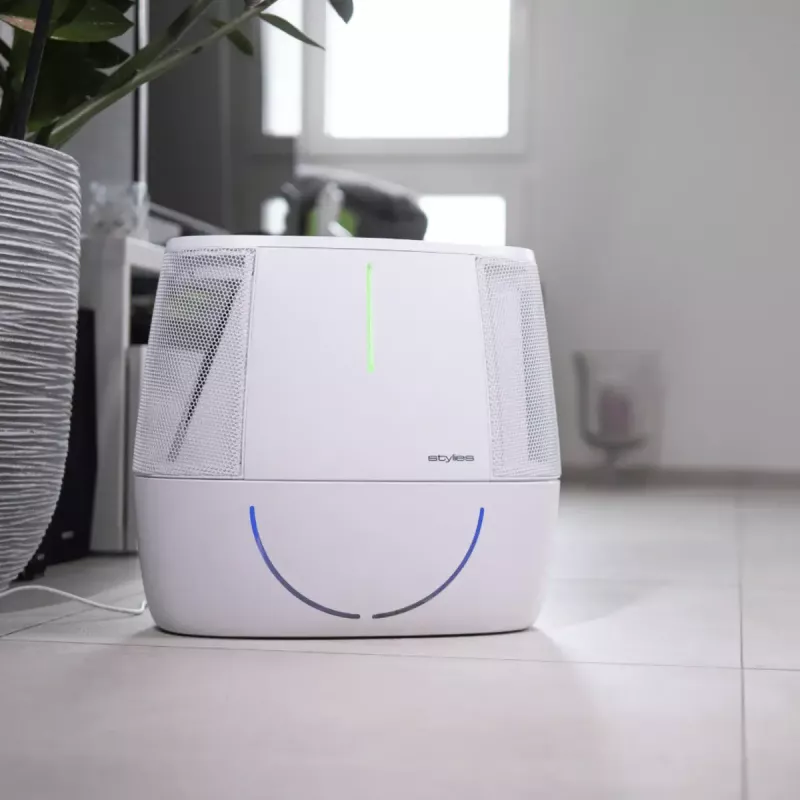 Uz grīdas novietojams gaisa mazgātājs-mitrinātājs Stylies ANTARES — 6 L tvertne, 10 W, 1,42 kg, balts